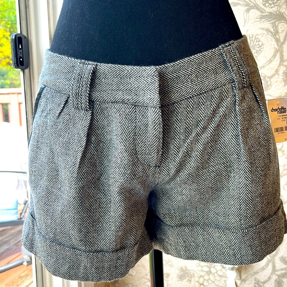 NWT Charlotte Russe wool blend shorts